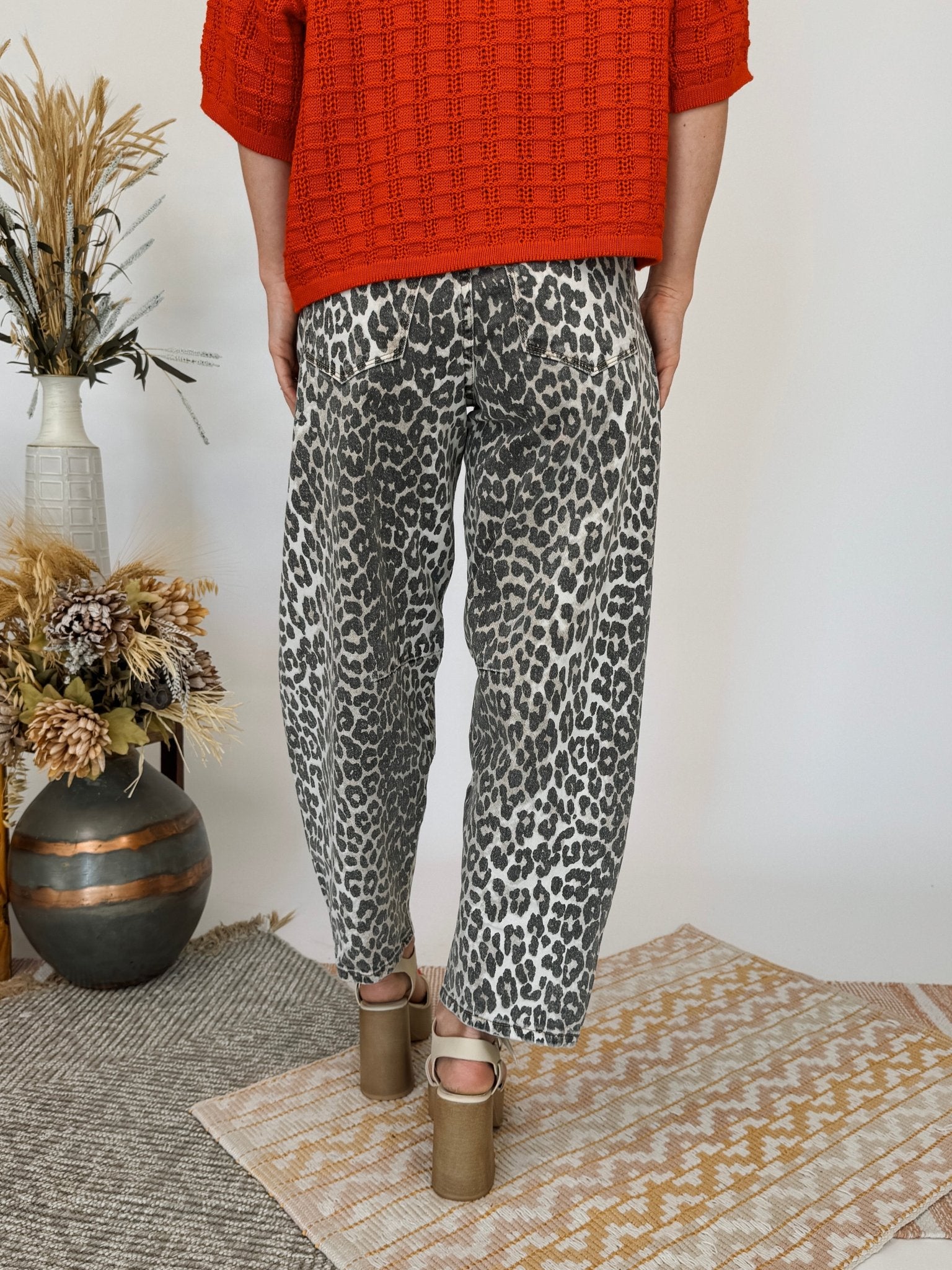 Savannah Leopard Horseshoe Jeans - PAPER DOLL