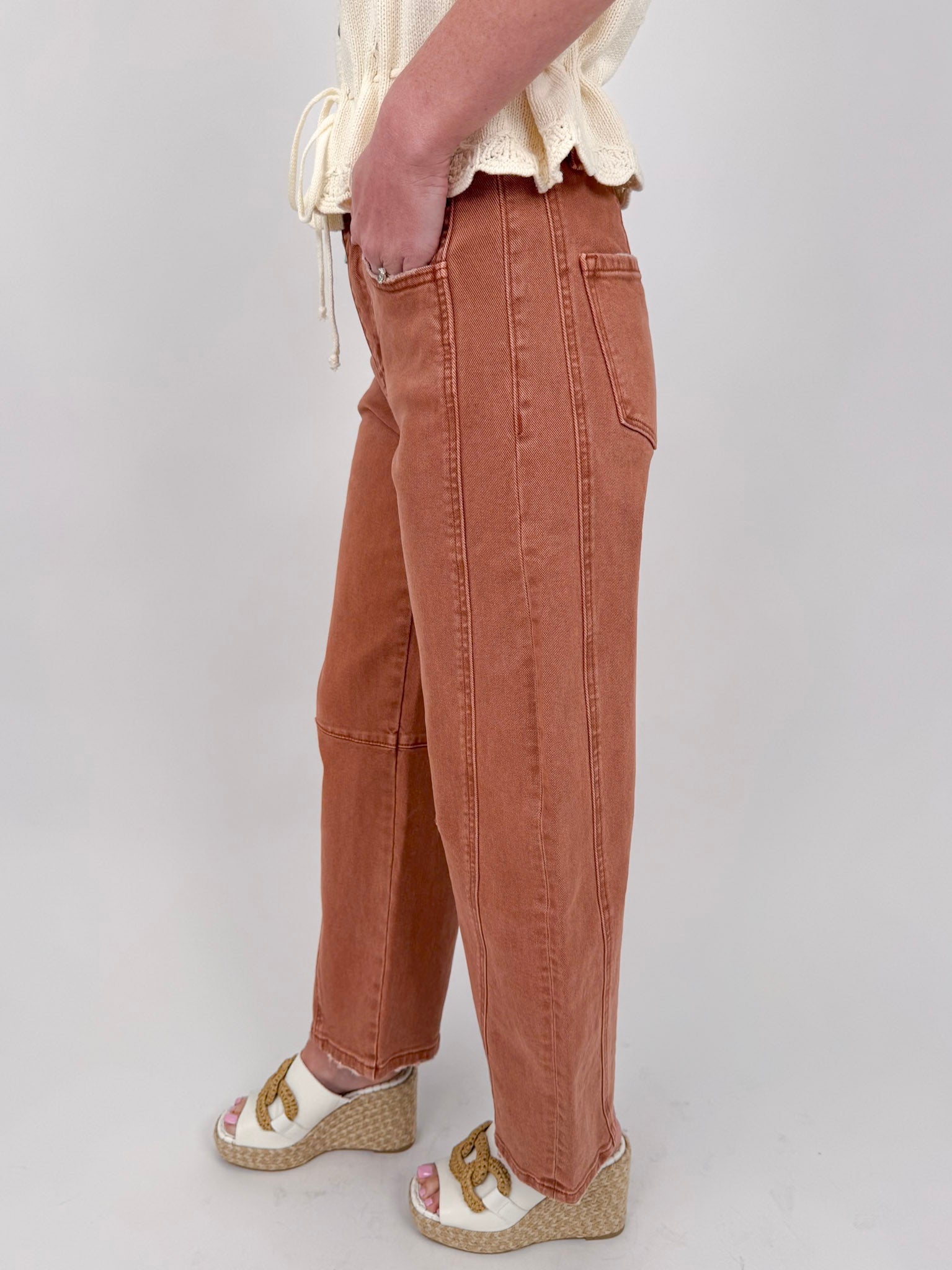 Velma High Rise Barrel Jean - PAPER DOLL