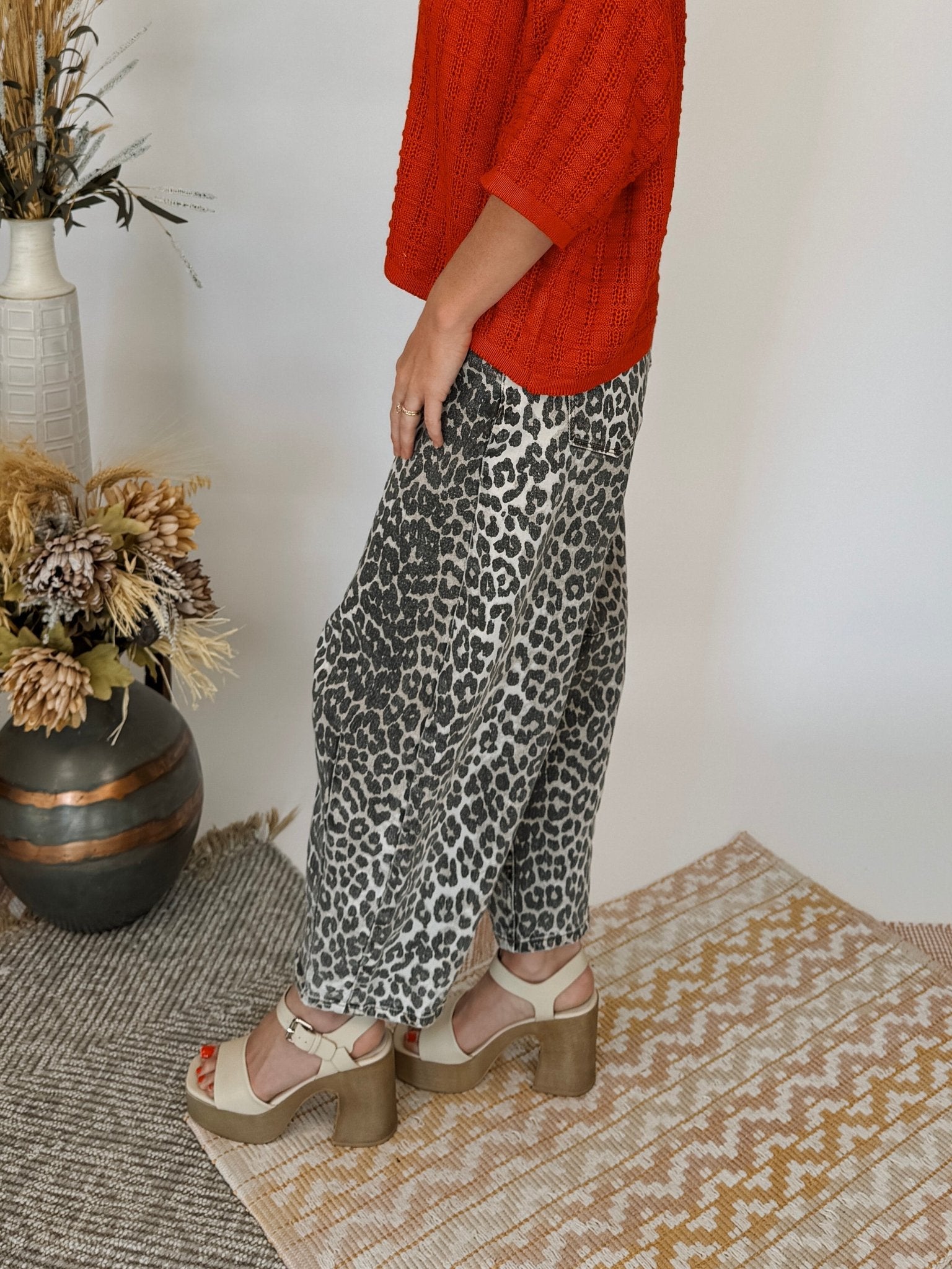 Savannah Leopard Horseshoe Jeans - PAPER DOLL