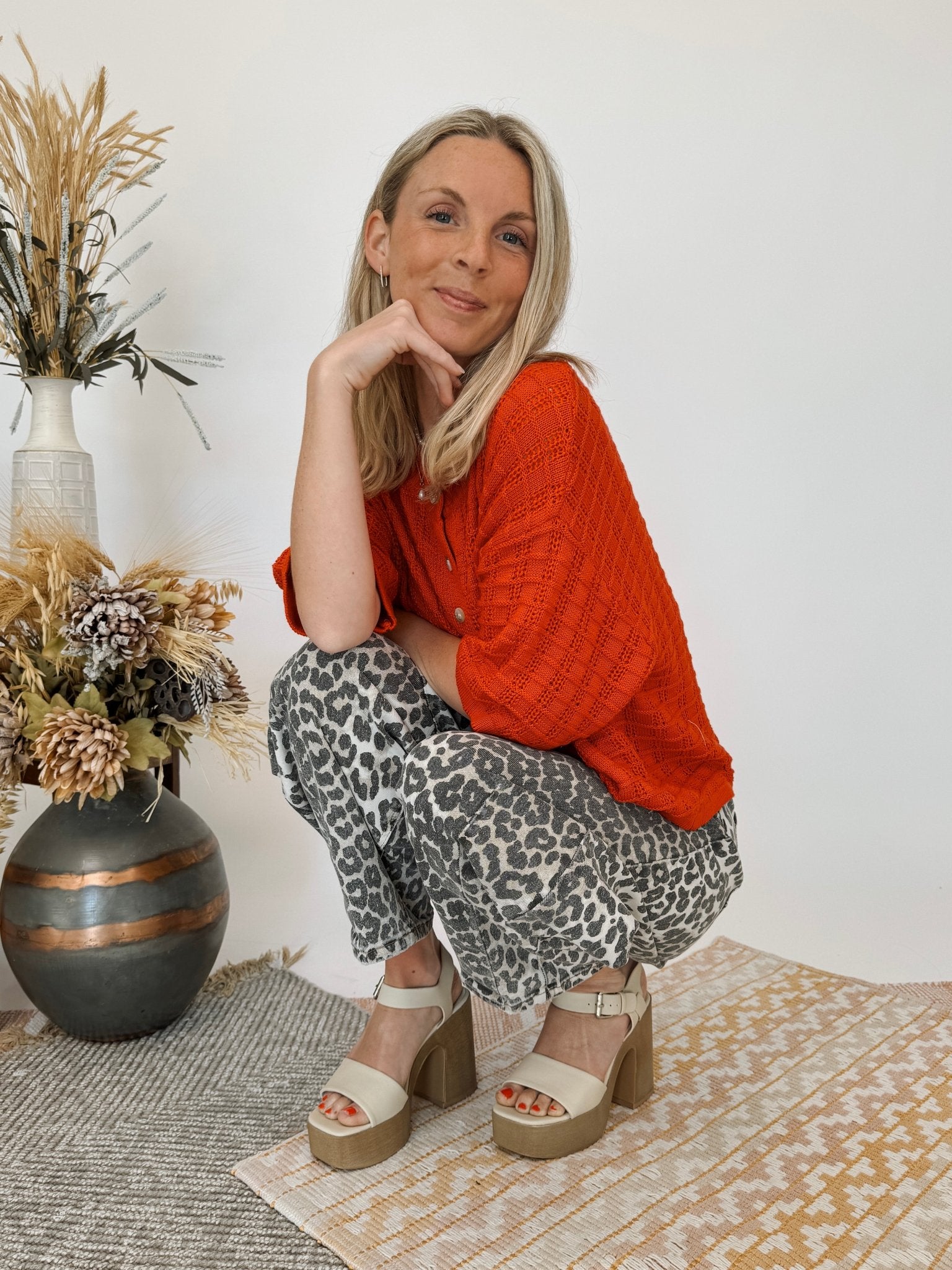 Savannah Leopard Horseshoe Jeans - PAPER DOLL