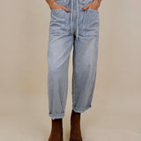 Hudson Tie Waist Barrel Jeans - PAPER DOLL