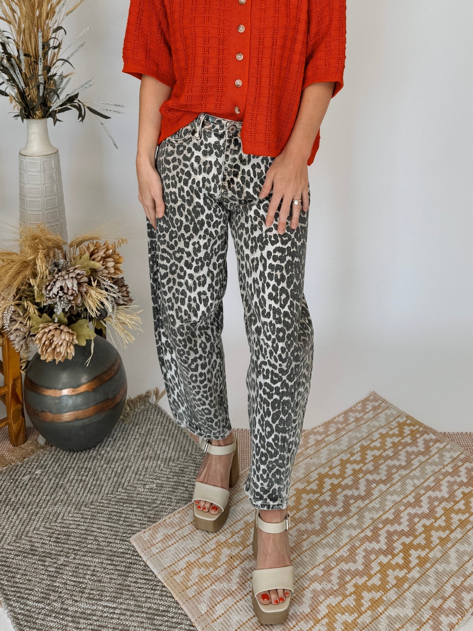 Savannah Leopard Horseshoe Jeans - PAPER DOLL