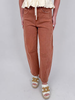 Velma High Rise Barrel Jean - PAPER DOLL
