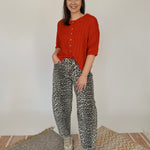 Savannah Leopard Horseshoe Jeans - PAPER DOLL