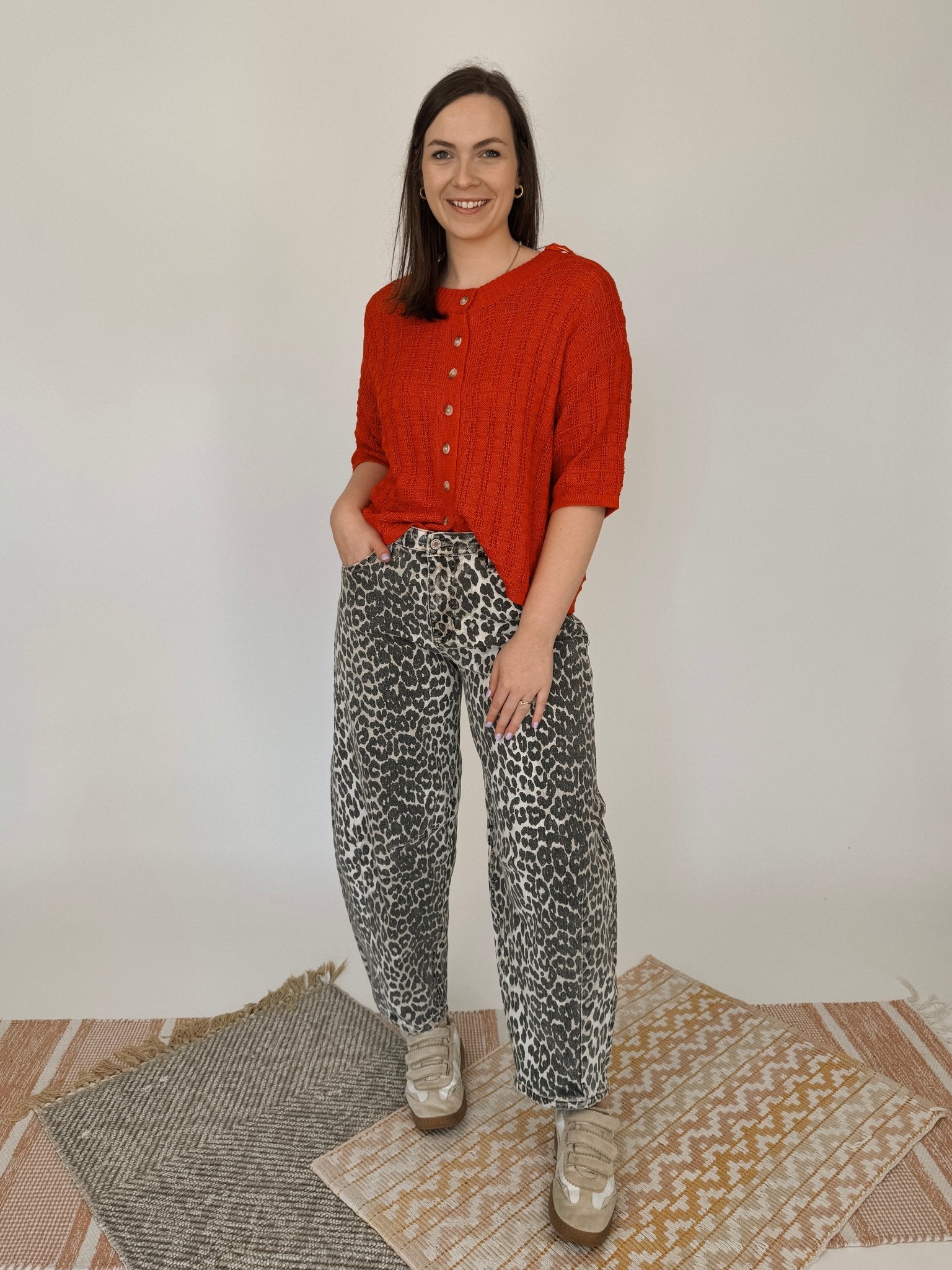 Savannah Leopard Horseshoe Jeans - PAPER DOLL