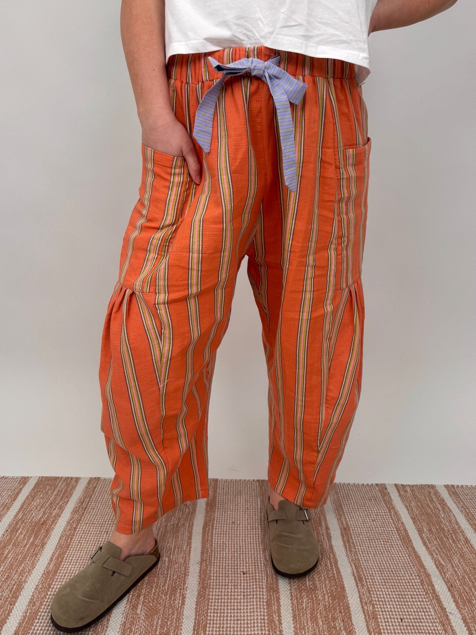 Orange Ya Glad Striped Pants - PAPER DOLL