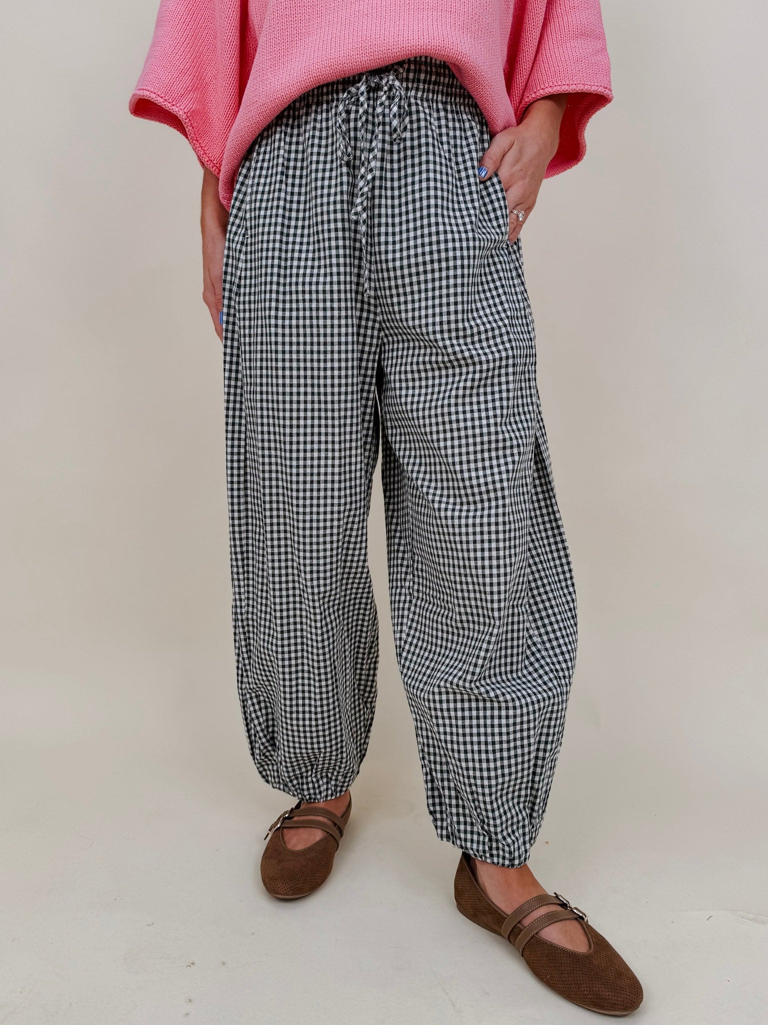 Penelope Plaid Balloon Pants - PAPER DOLL