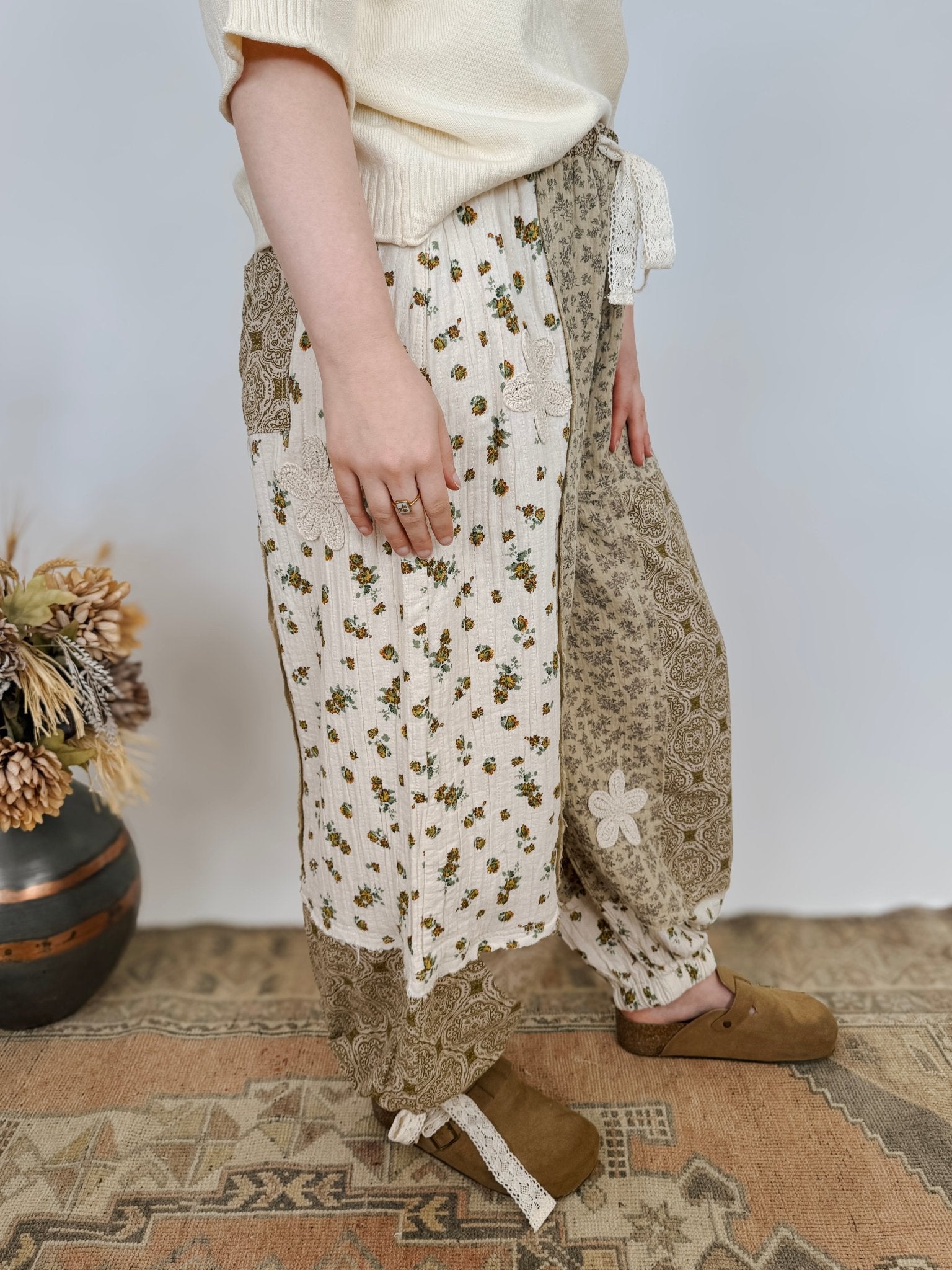 At Every Turn Patchwork Pants - PAPER DOLL