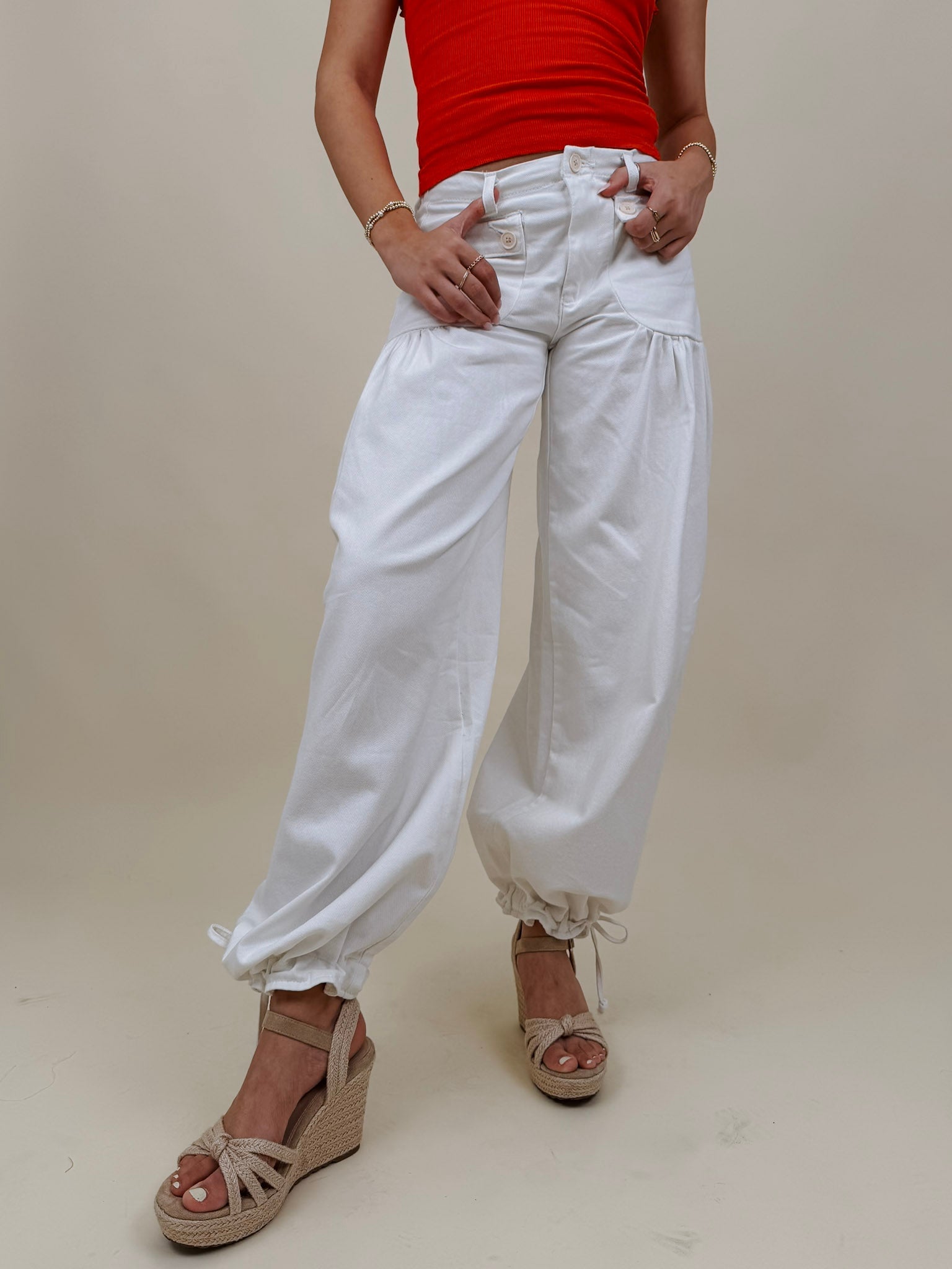 Lottie Boho Balloon Jean Pants - PAPER DOLL