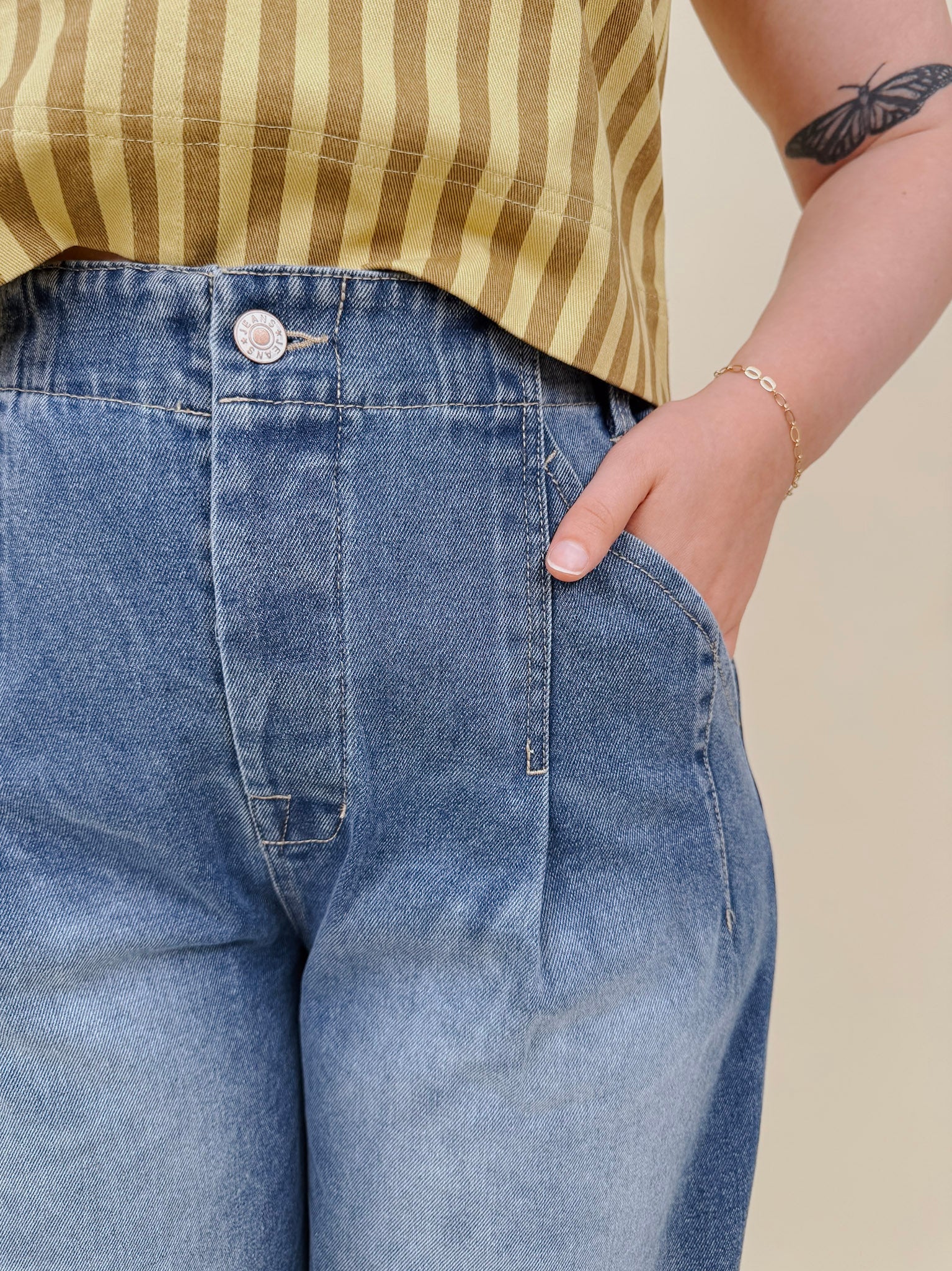 Apple of My Eye Denim Pants - PAPER DOLL