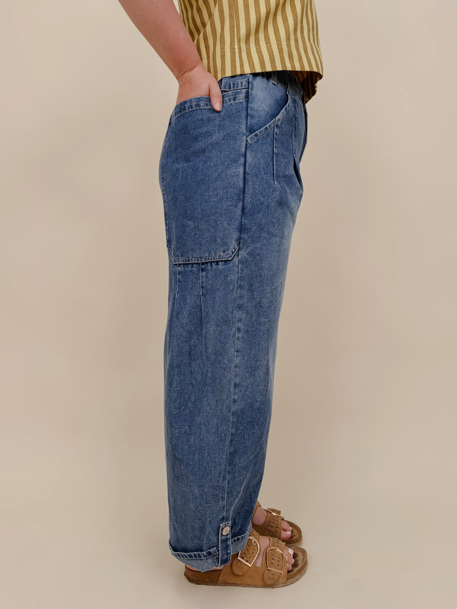 Apple of My Eye Denim Pants - PAPER DOLL