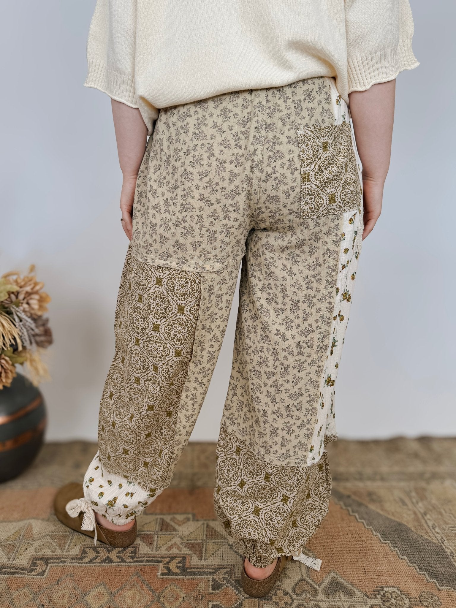 At Every Turn Patchwork Pants - PAPER DOLL