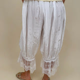 Charlotte Drapery Lace Trim Pants - PAPER DOLL