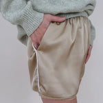 Long Beach Satin Shorts - PAPER DOLL
