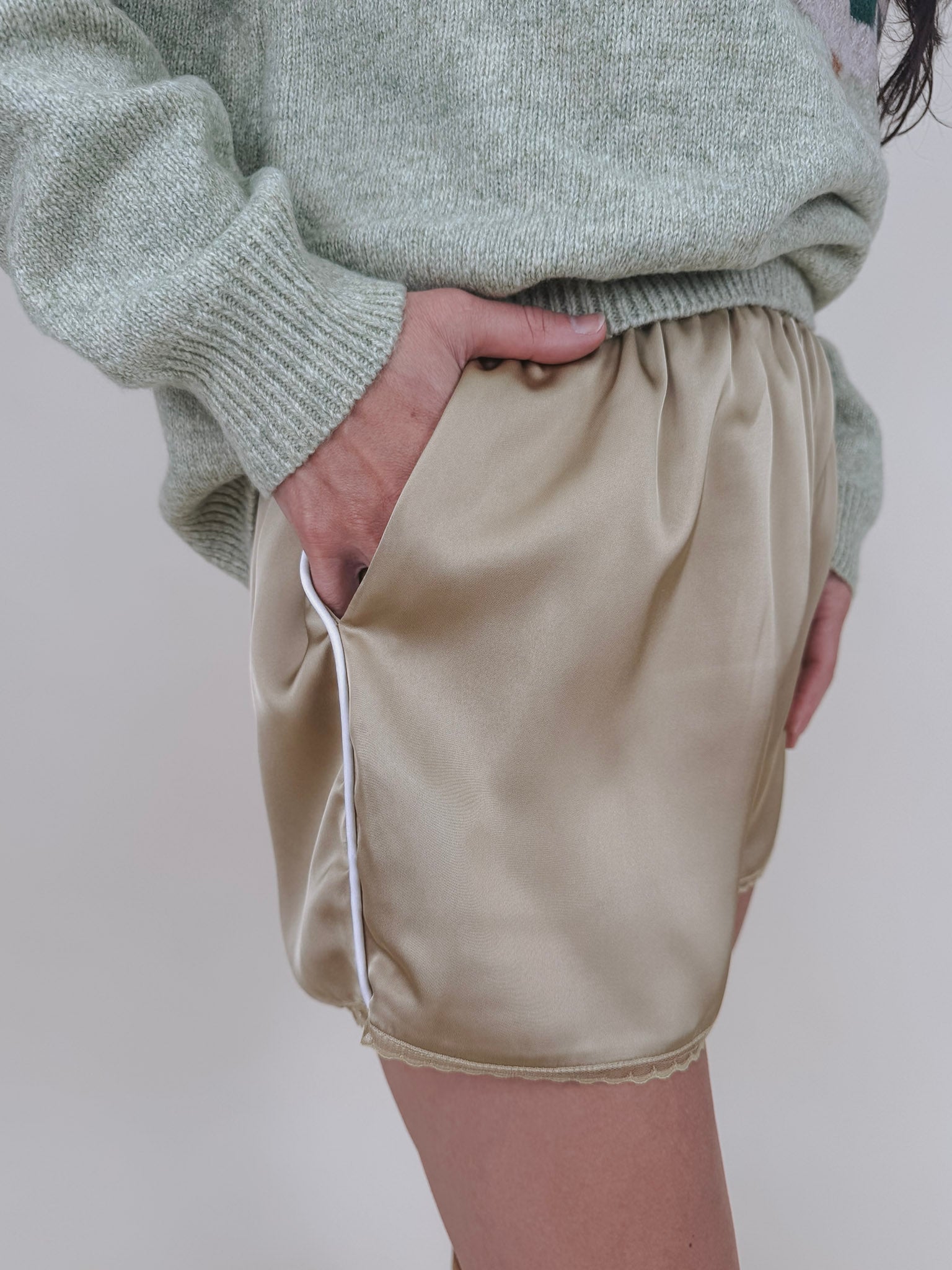 Long Beach Satin Shorts - PAPER DOLL