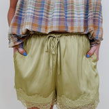 Dance With Somebody Satin Shorts - PAPER DOLL