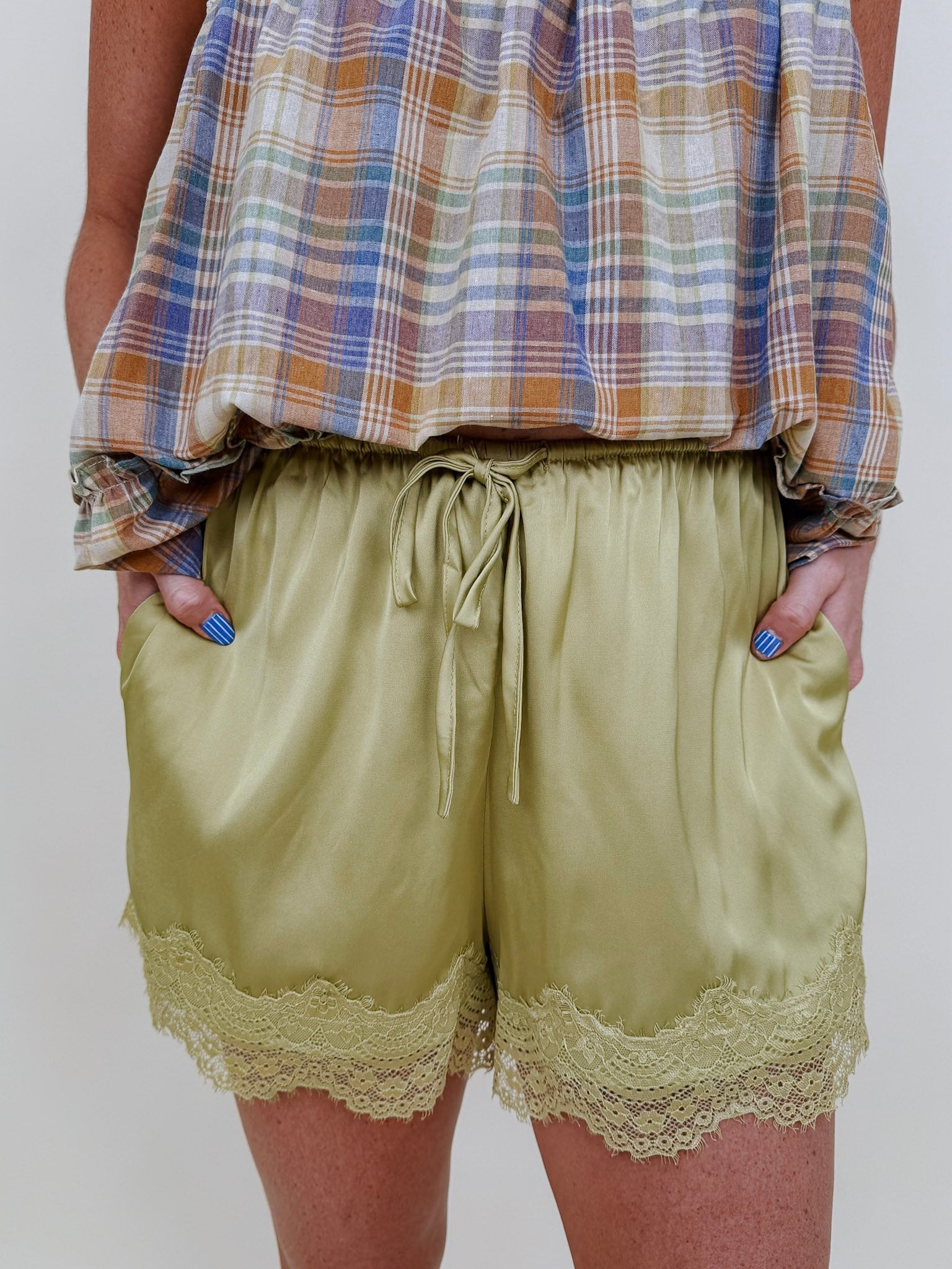 Dance With Somebody Satin Shorts - PAPER DOLL