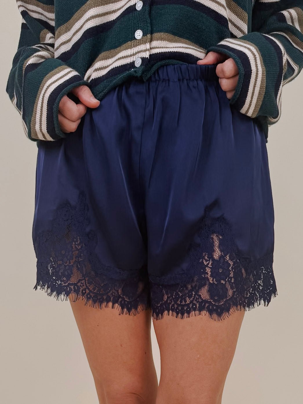 Honeysuckle Lace Trim Shorts - PAPER DOLL