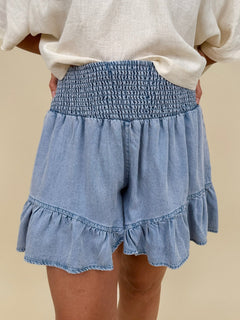 Kira Smocked Shorts - PAPER DOLL