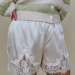 Honeysuckle Lace Trim Shorts - PAPER DOLL