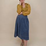 Better Together Denim Midi Skirt - PAPER DOLL