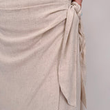 Sylvie Side Tie Wrap Midi Skirt - PAPER DOLL