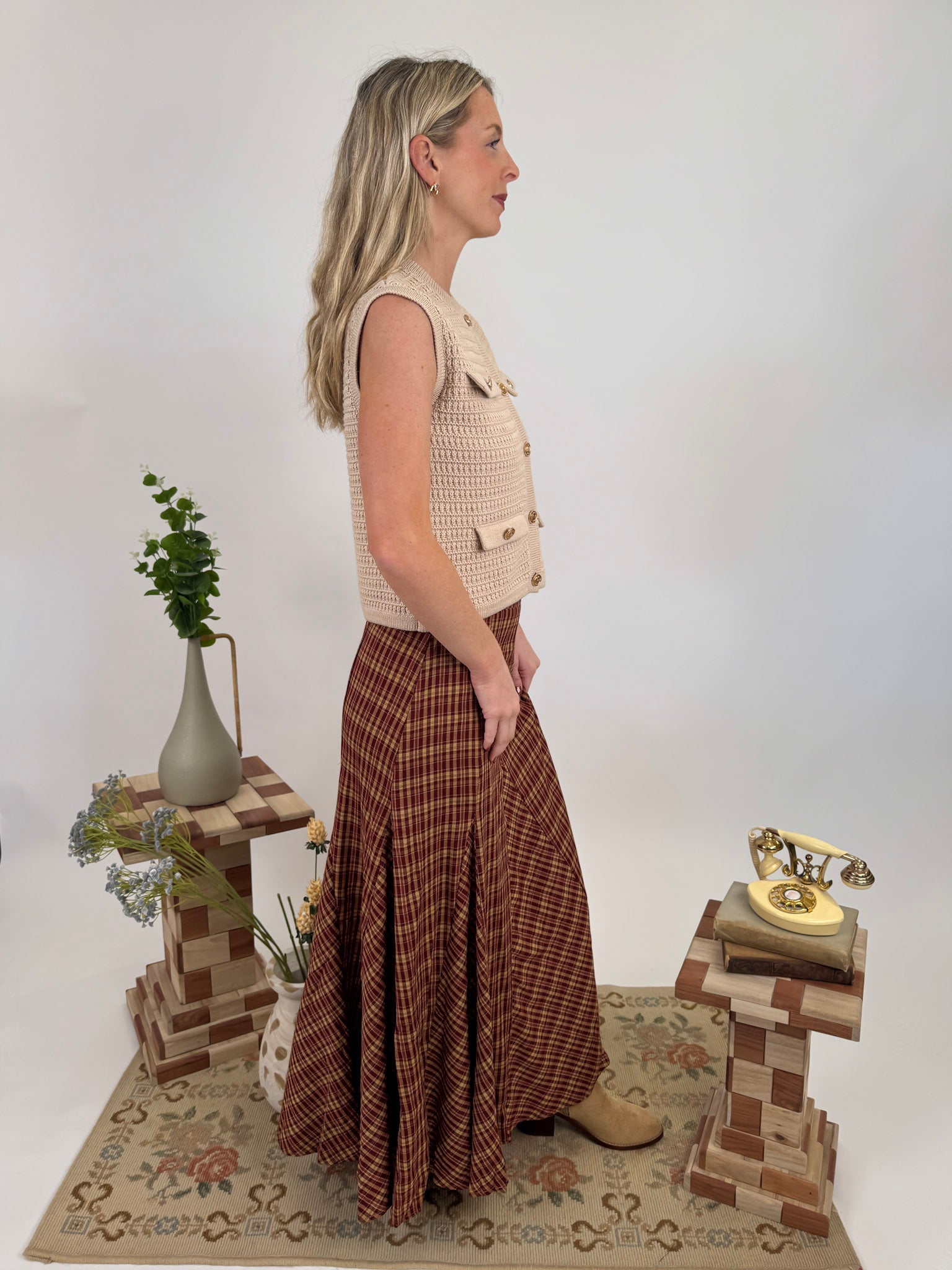 Justine Checkered Skirt - PAPER DOLL
