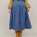 Better Together Denim Midi Skirt - PAPER DOLL