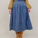 Better Together Denim Midi Skirt - PAPER DOLL