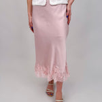 Matilda Lace Trim Midi Skirt - PAPER DOLL