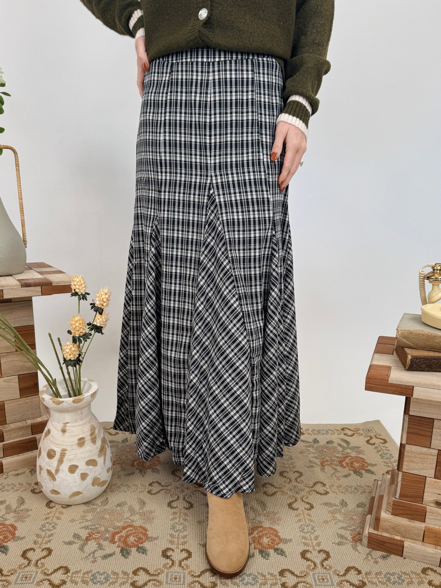 Justine Checkered Skirt - PAPER DOLL