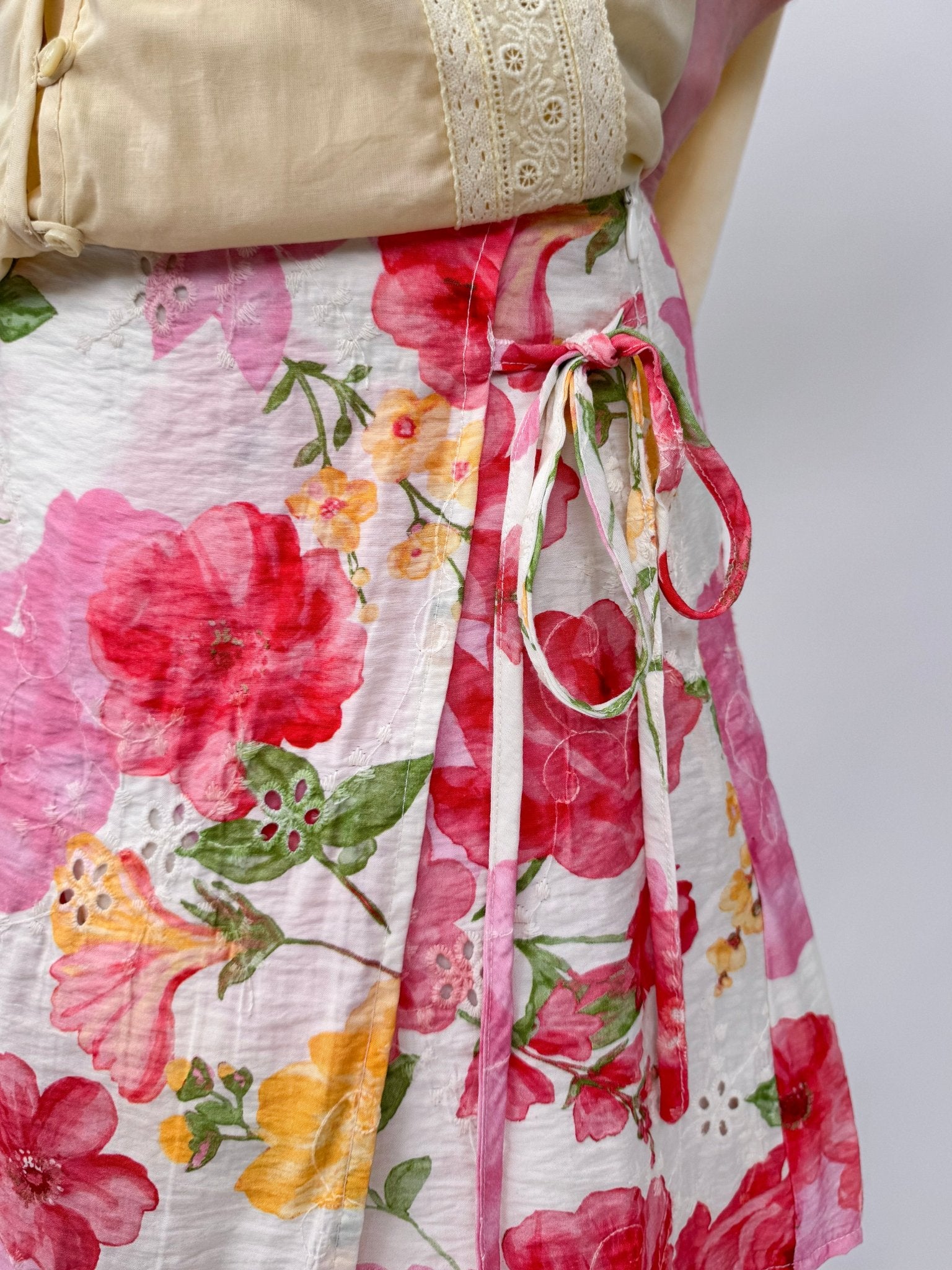 On Vacation Floral Wrap Skort - PAPER DOLL