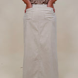 Skylar Corduroy Midi Skirt - PAPER DOLL