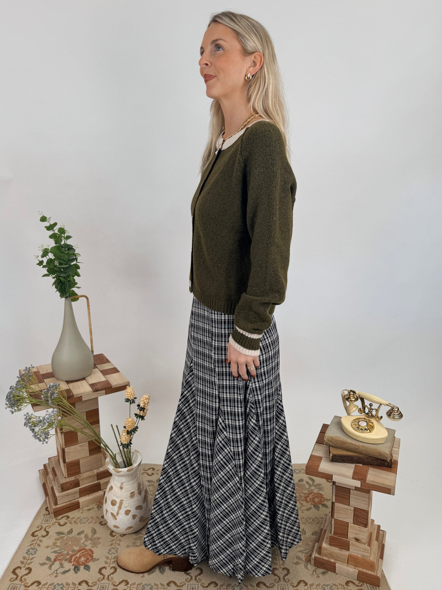 Justine Checkered Skirt - PAPER DOLL