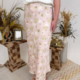 Stacy Floral Satin Midi Skirt - PAPER DOLL