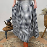 Walk In The Park Gingham Midi Skirt - PAPER DOLL