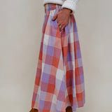 Dolly Plaid Midi Skirt - PAPER DOLL