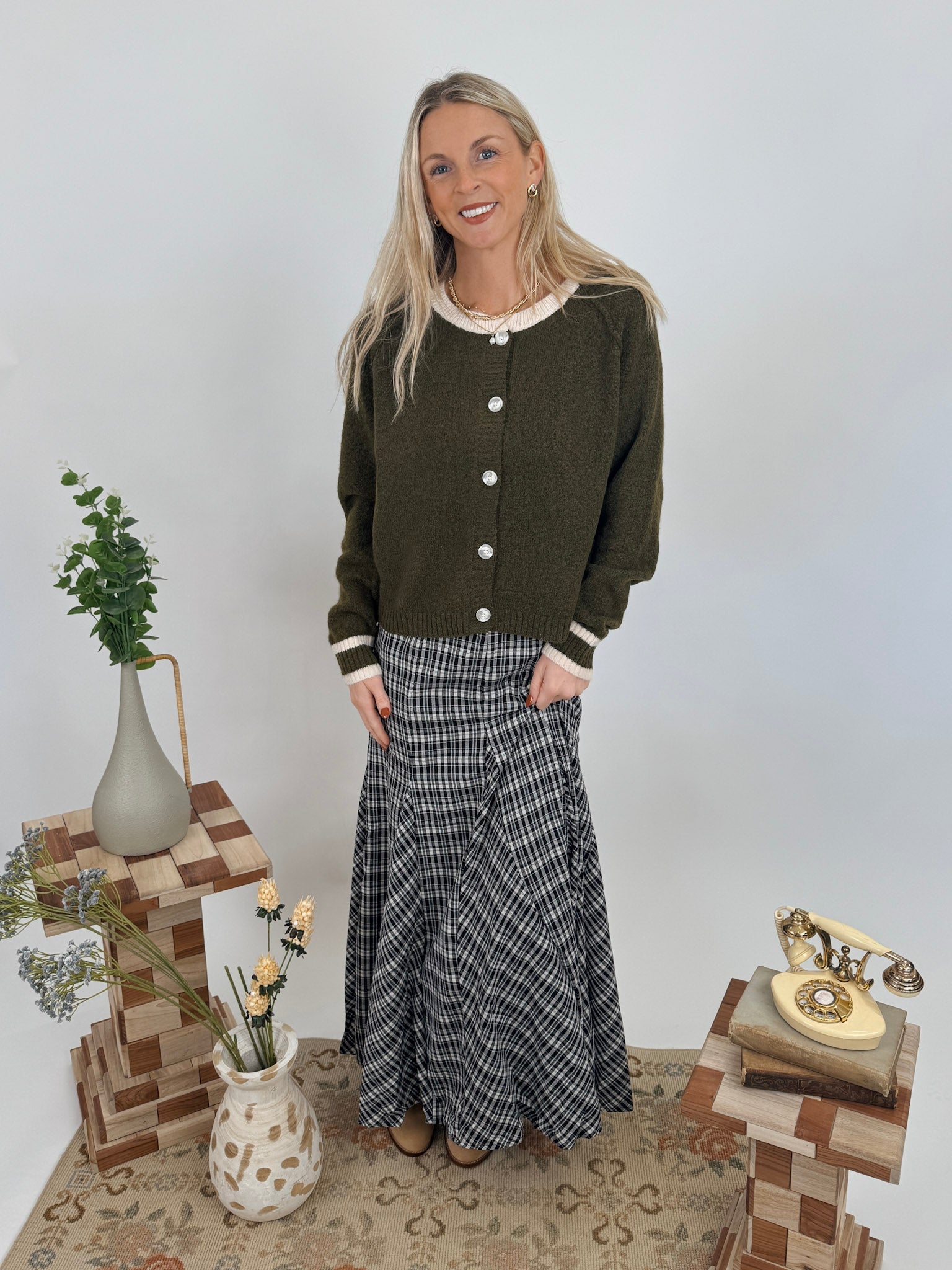 Justine Checkered Skirt - PAPER DOLL