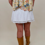 Aubrielle Lace Trim Mini Skirt - PAPER DOLL