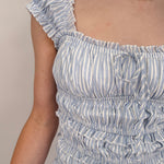 Open Air Striped Mini Dress - PAPER DOLL