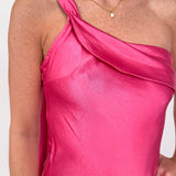 Abby Vibrant Satin Maxi Dress - PAPER DOLL