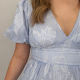 Dianna Floral & Striped Midi Dress - PAPER DOLL