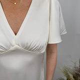 Trina V - Neck Midi Dress - PAPER DOLL