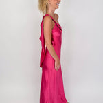 Abby Vibrant Satin Maxi Dress - PAPER DOLL