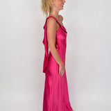Abby Vibrant Satin Maxi Dress - PAPER DOLL