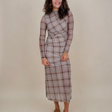 Harlow Plaid Mesh Dress - PAPER DOLL