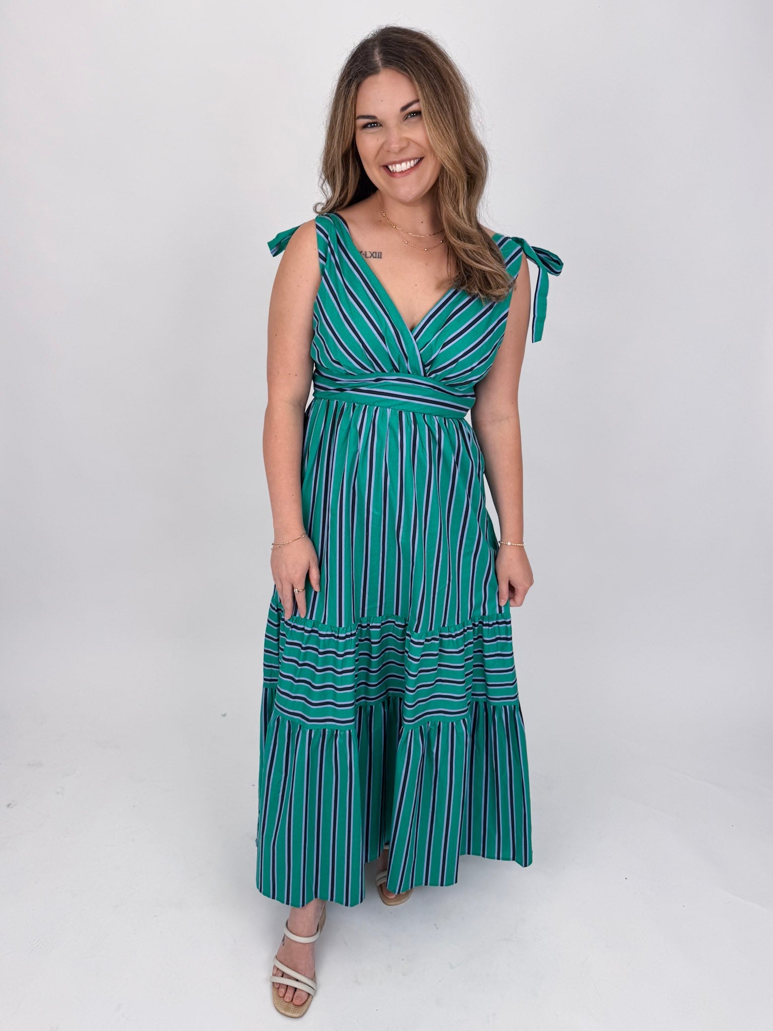 Naomi Stripe Tiered Maxi Dress - PAPER DOLL