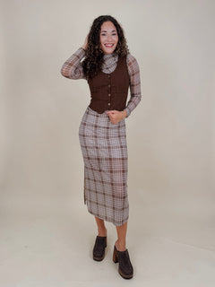Harlow Plaid Mesh Dress - PAPER DOLL