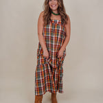 Haley Plaid Midi Dress - PAPER DOLL