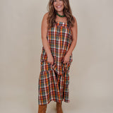 Haley Plaid Midi Dress - PAPER DOLL